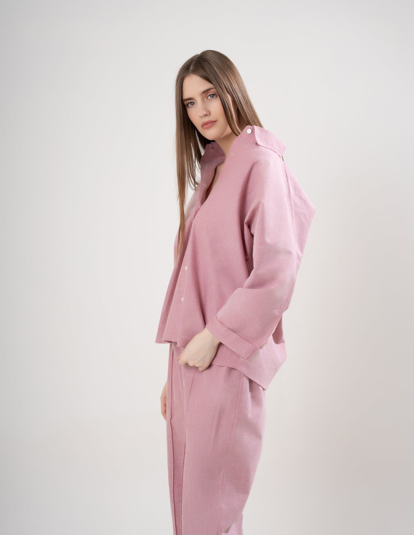 Dusty Rose Linen Pant