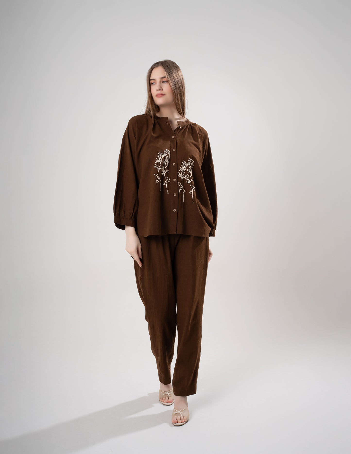 Brown Twinleaf Shirt