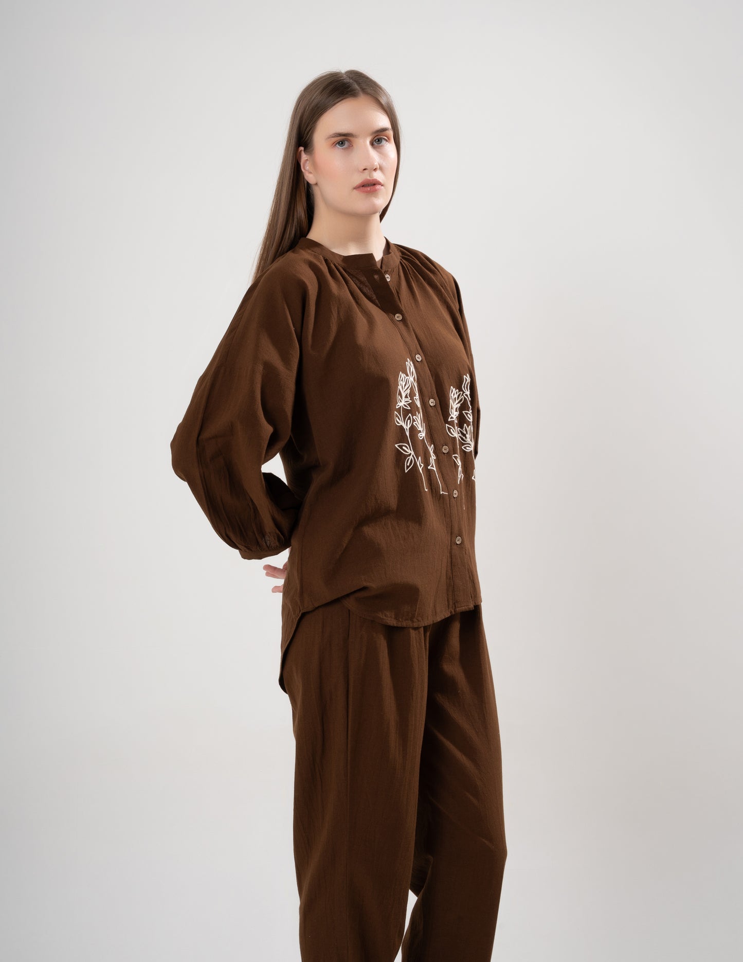 Brown Twinleaf Shirt
