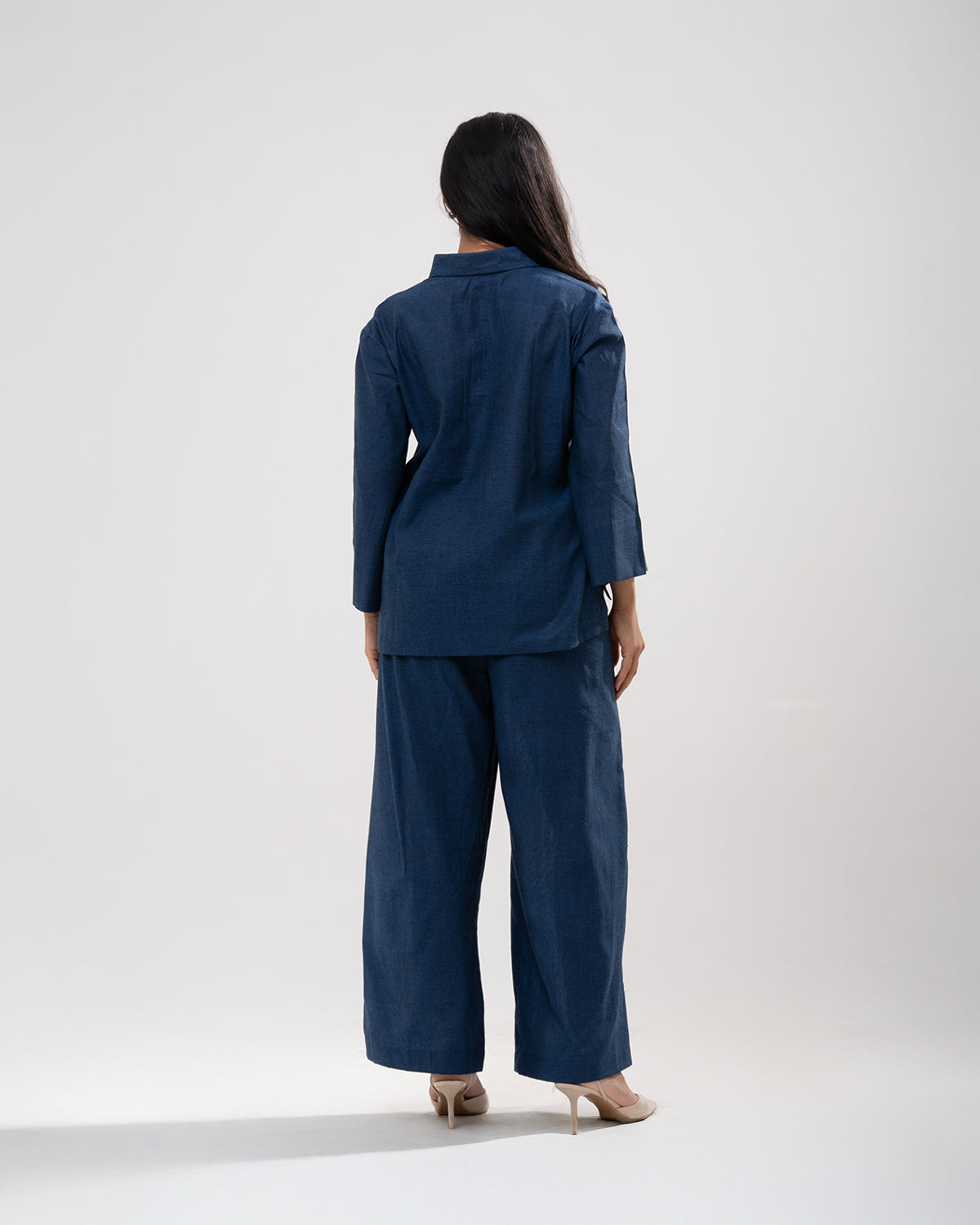 Indigo Medallion Embroidered Co-ord Set