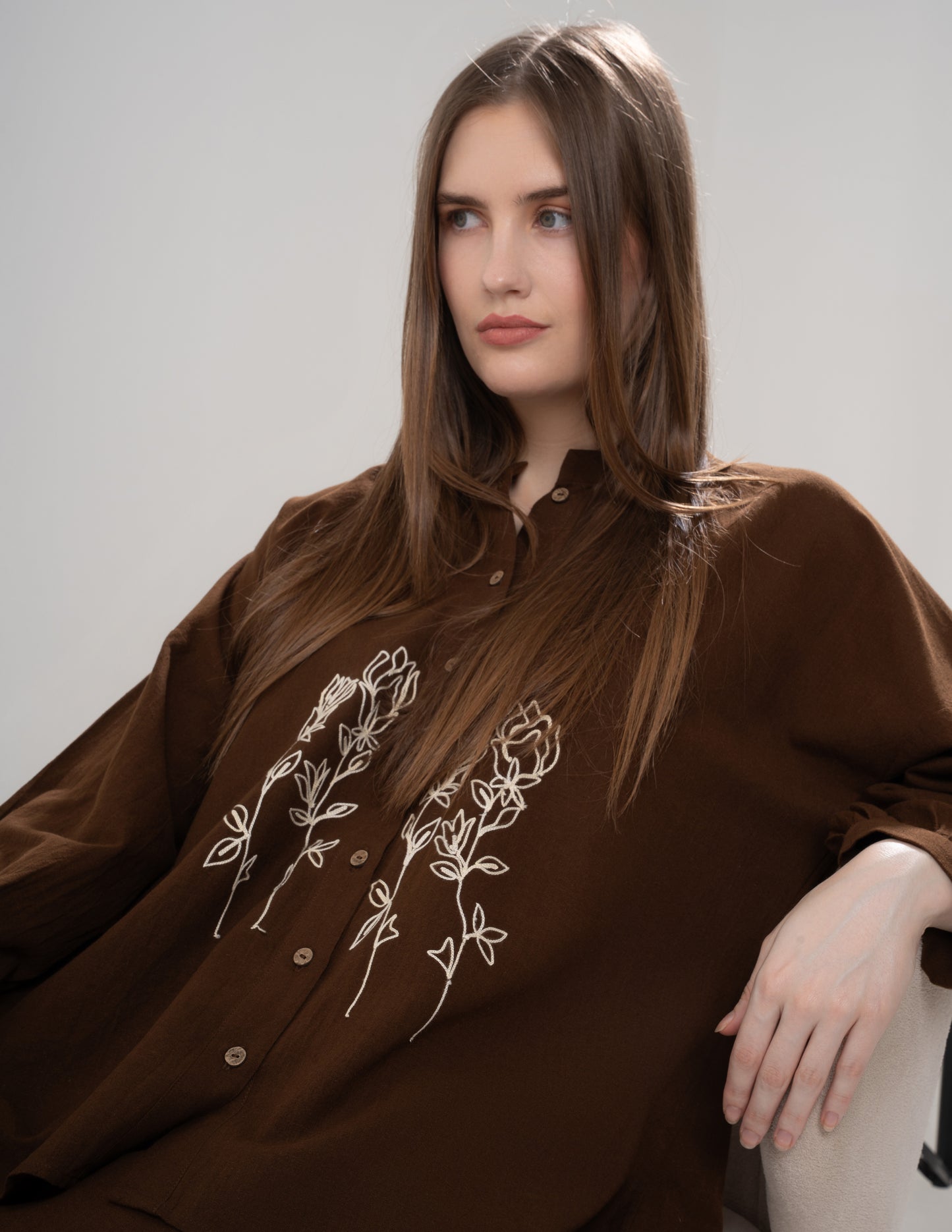 Brown Twinleaf Shirt