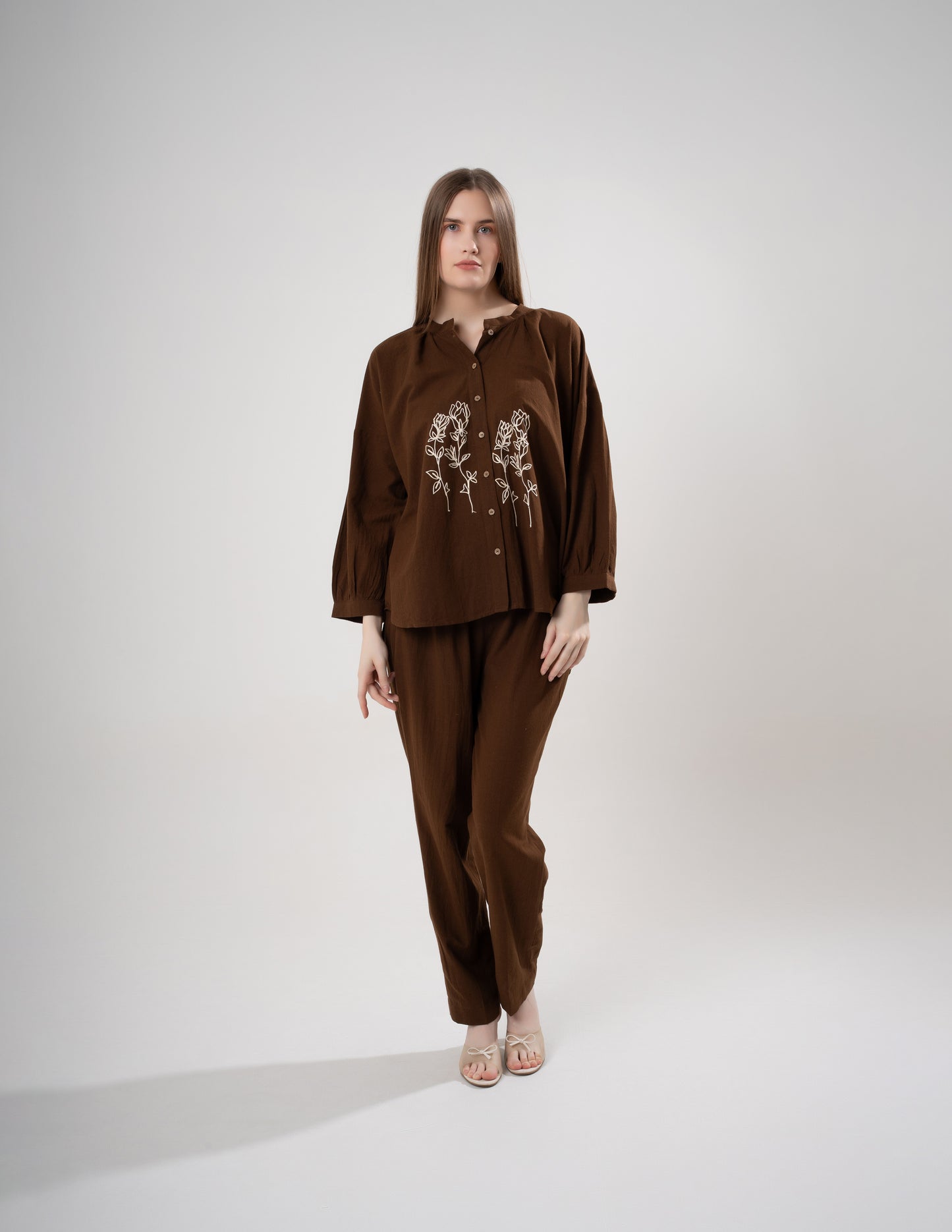 Brown Twinleaf Shirt