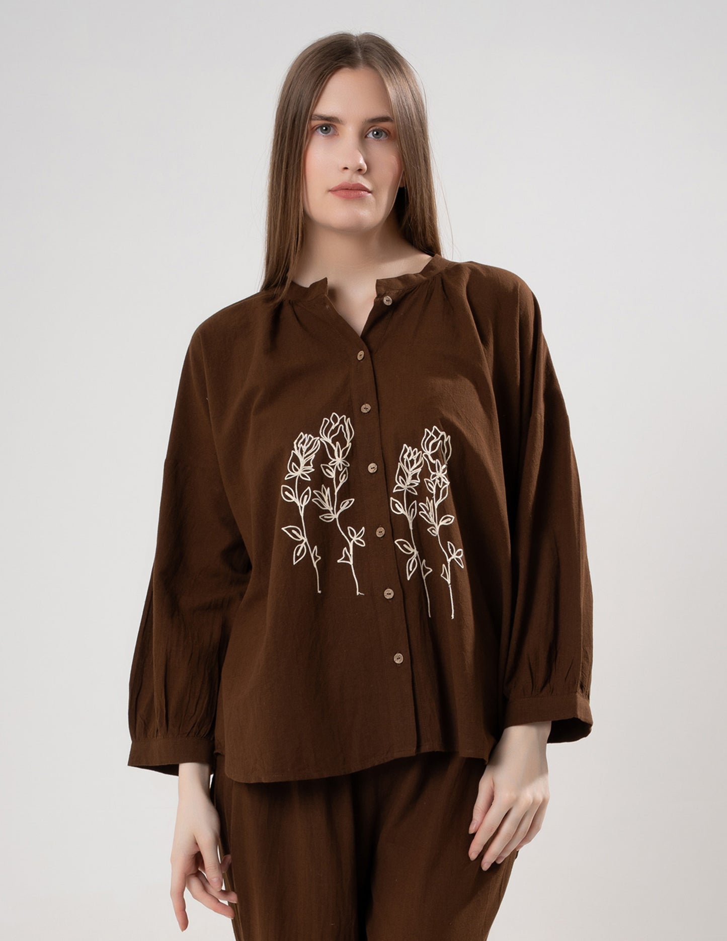 Brown Twinleaf Shirt