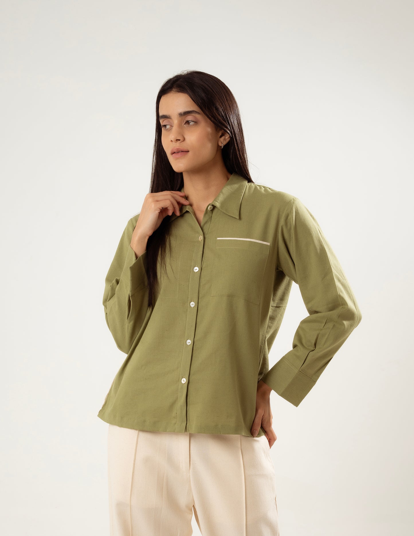 VERDANT REGAL KHADI SHIRT