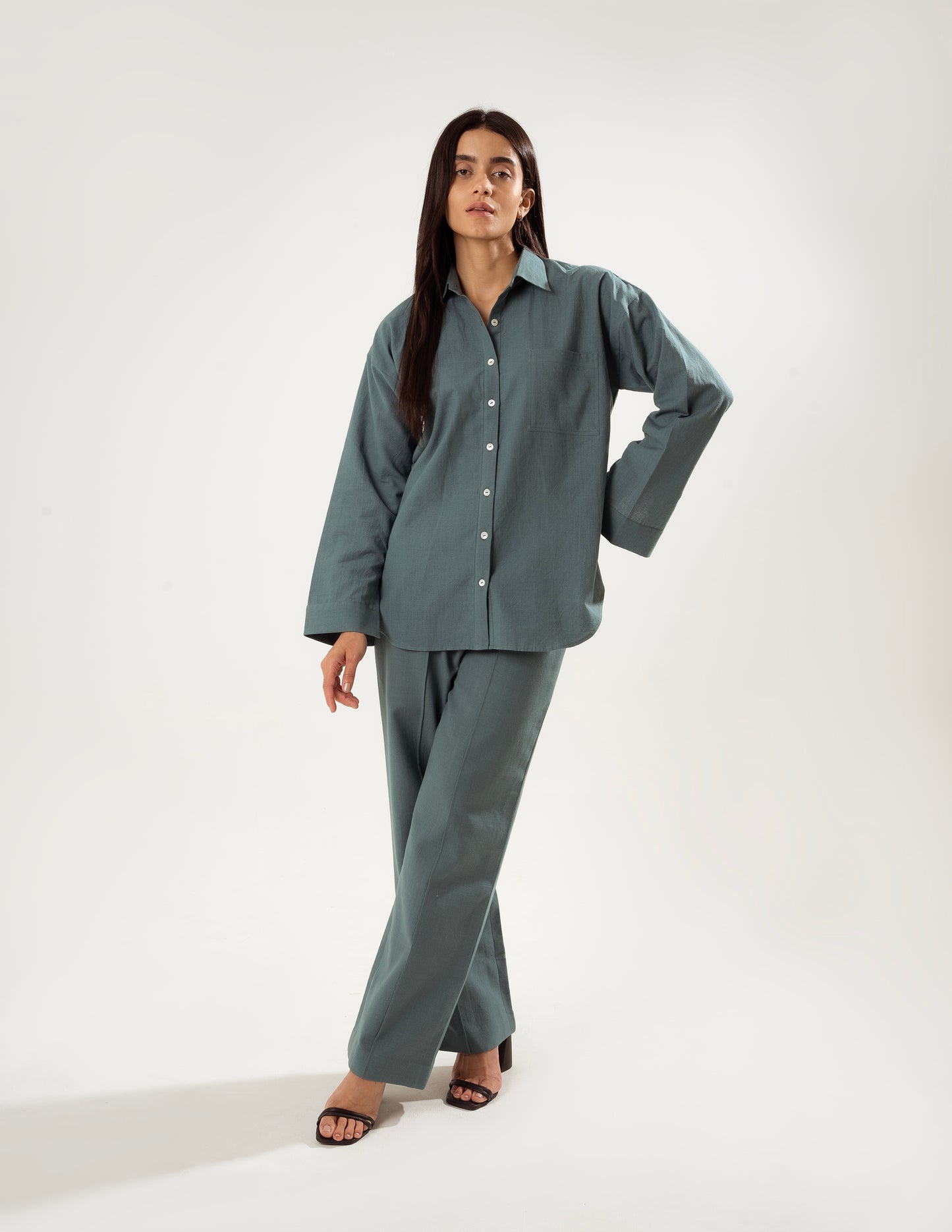 STONE-LEAF LINEN CO-ORD SET