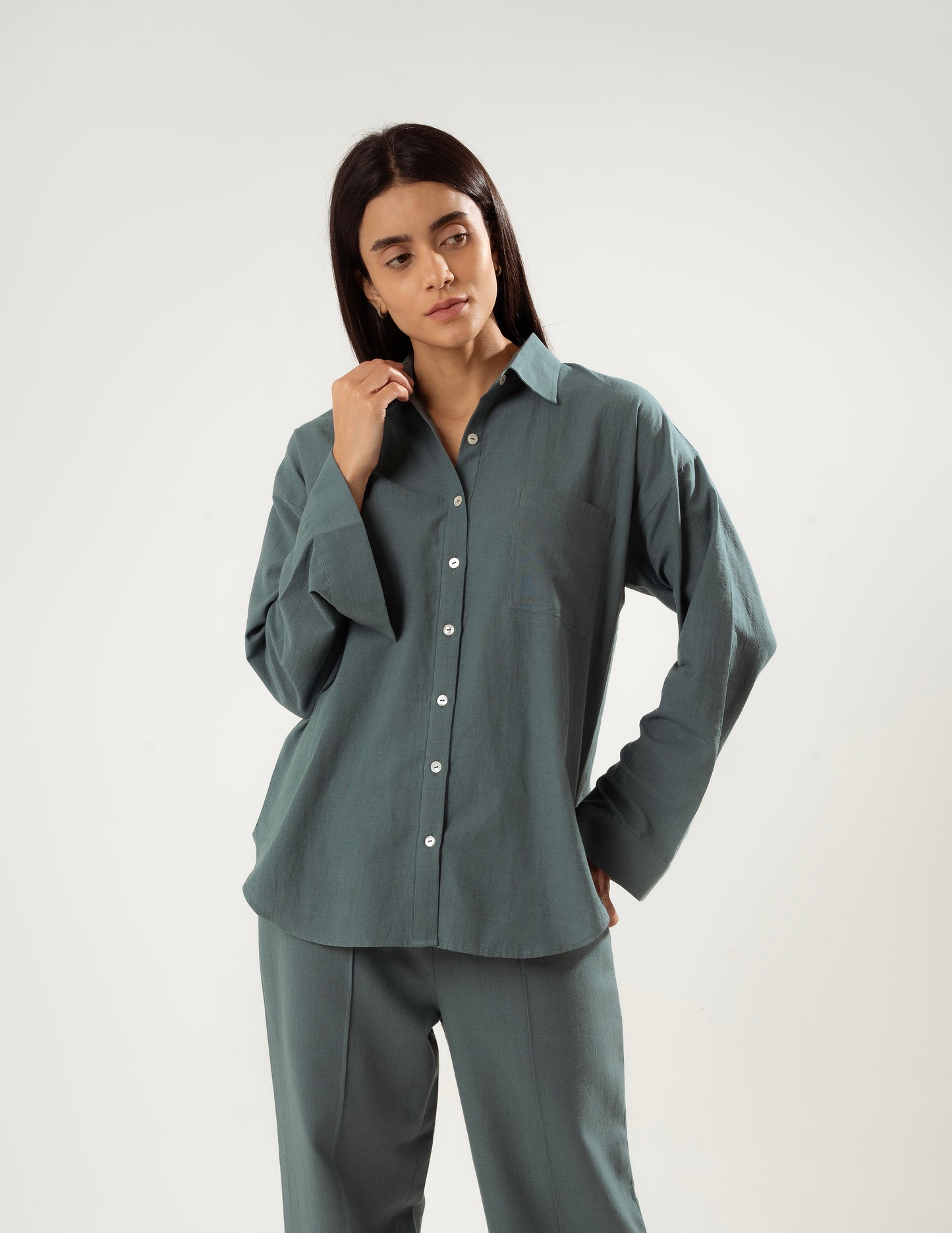 CELESTIAL TIDE LINEN SHIRT