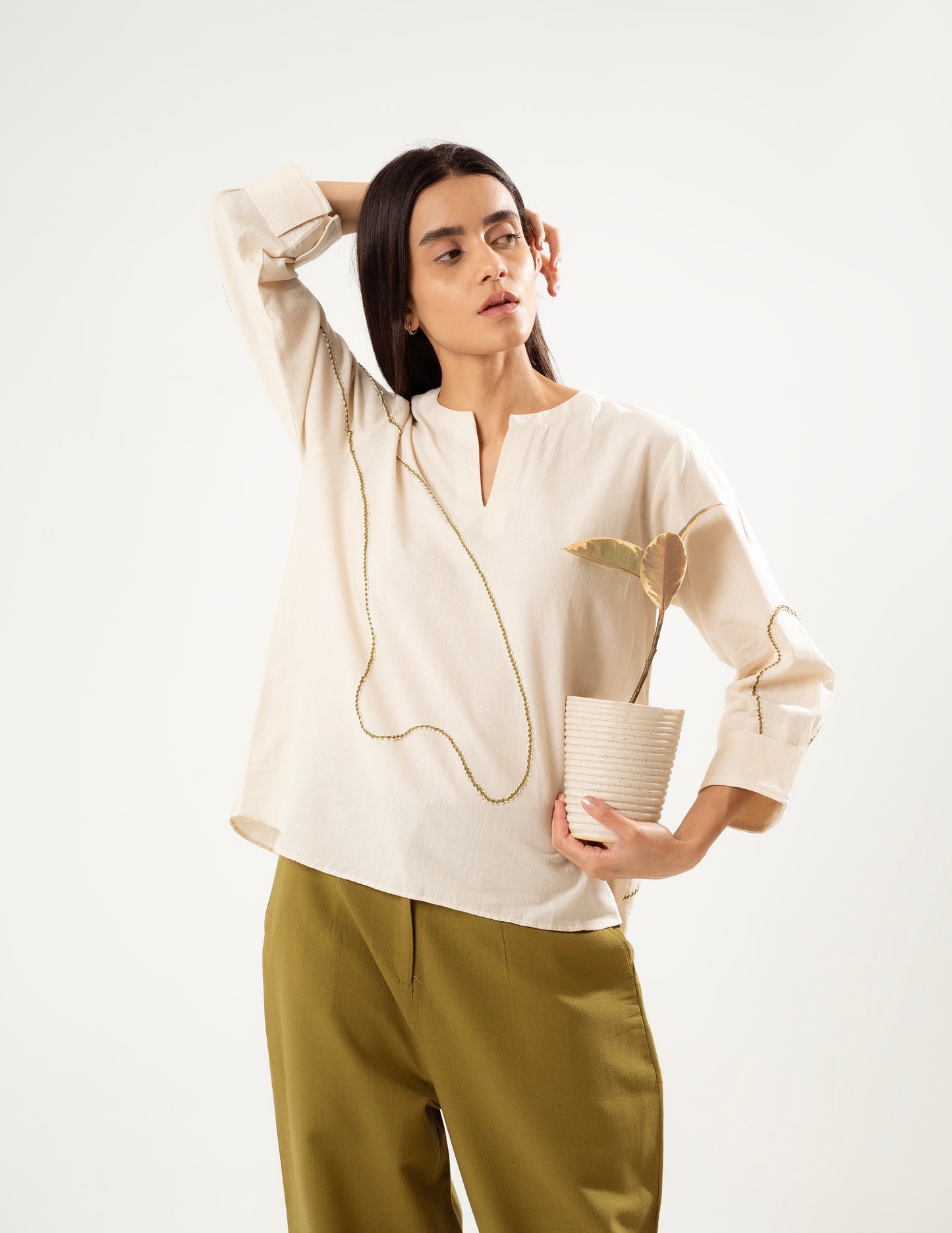 FLOW LEAF LINEN PANTS