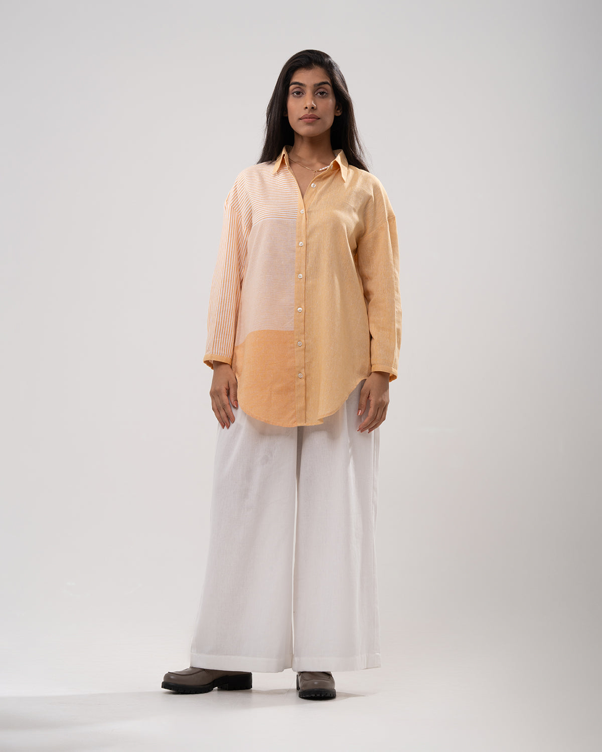 Sunset Patchwork Button Shirt