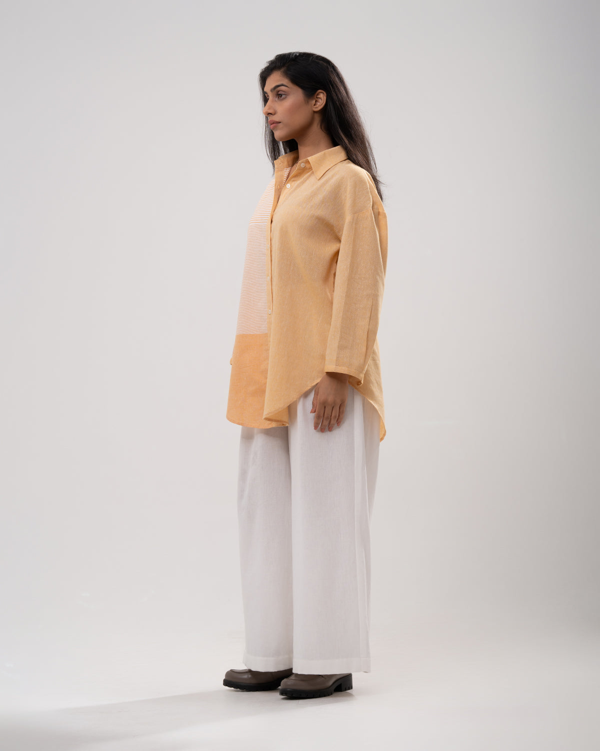 Sunset Patchwork Button Shirt