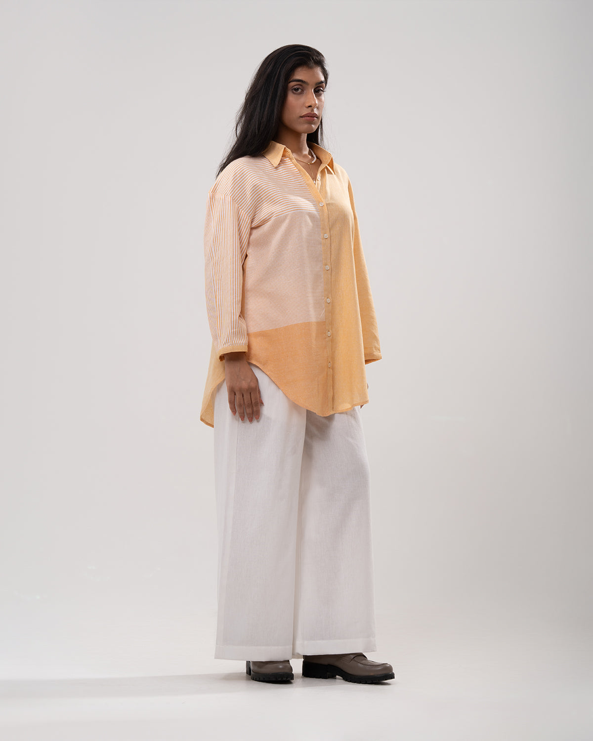 Sunset Patchwork Button Shirt