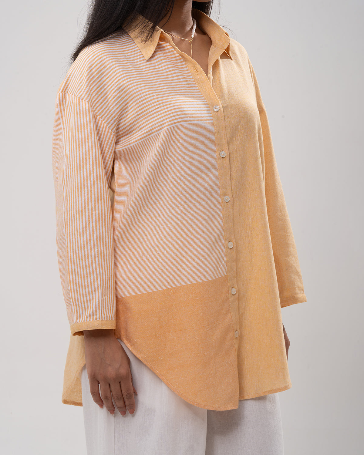 Sunset Patchwork Button Shirt