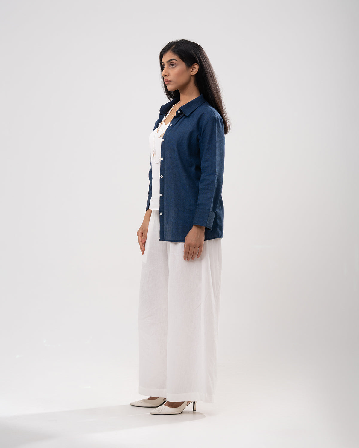 Airy 100% Cotton Blue Shirt