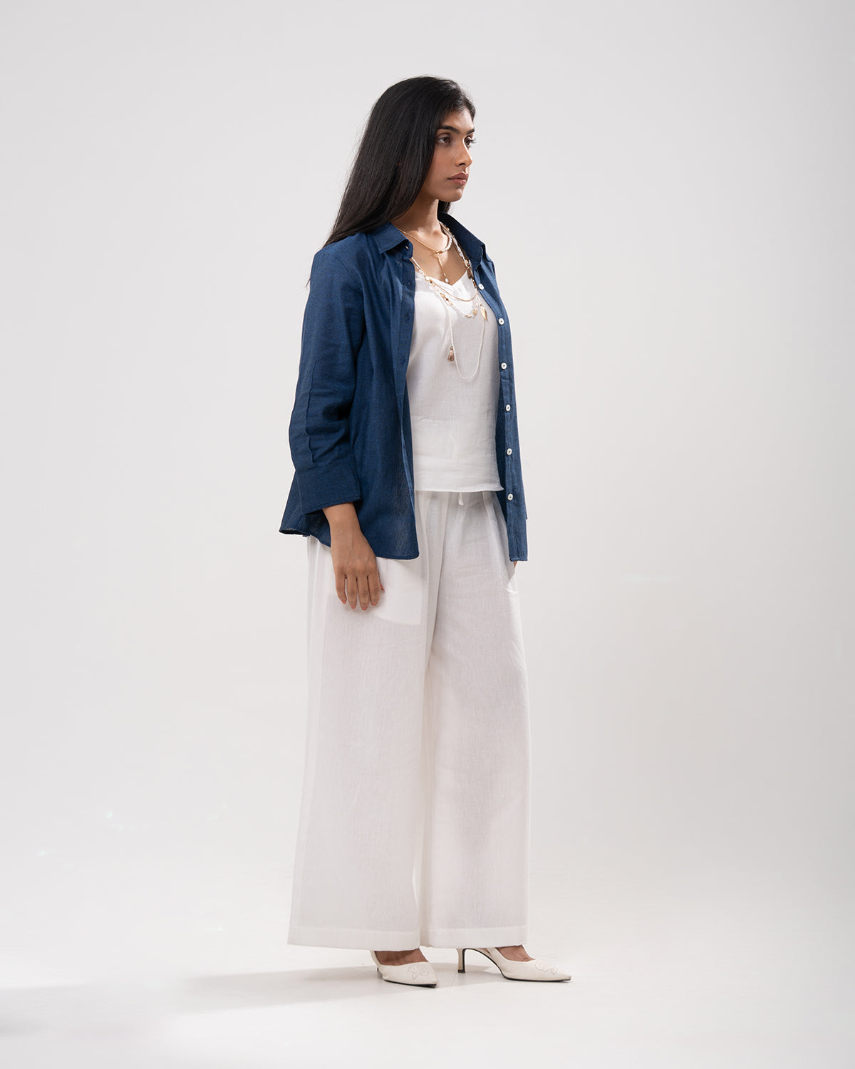 Airy 100% Cotton Blue Shirt