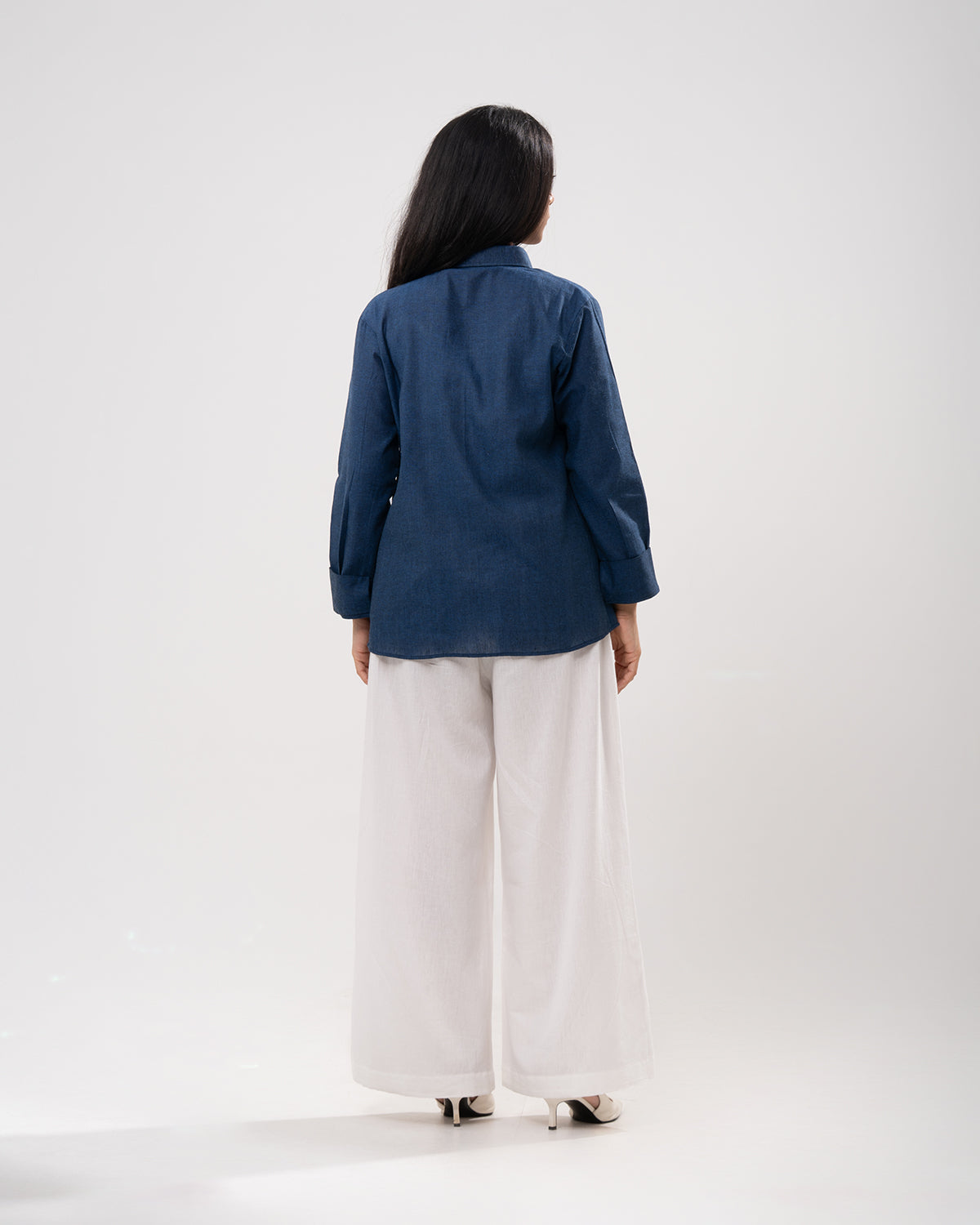 Airy 100% Cotton Blue Shirt