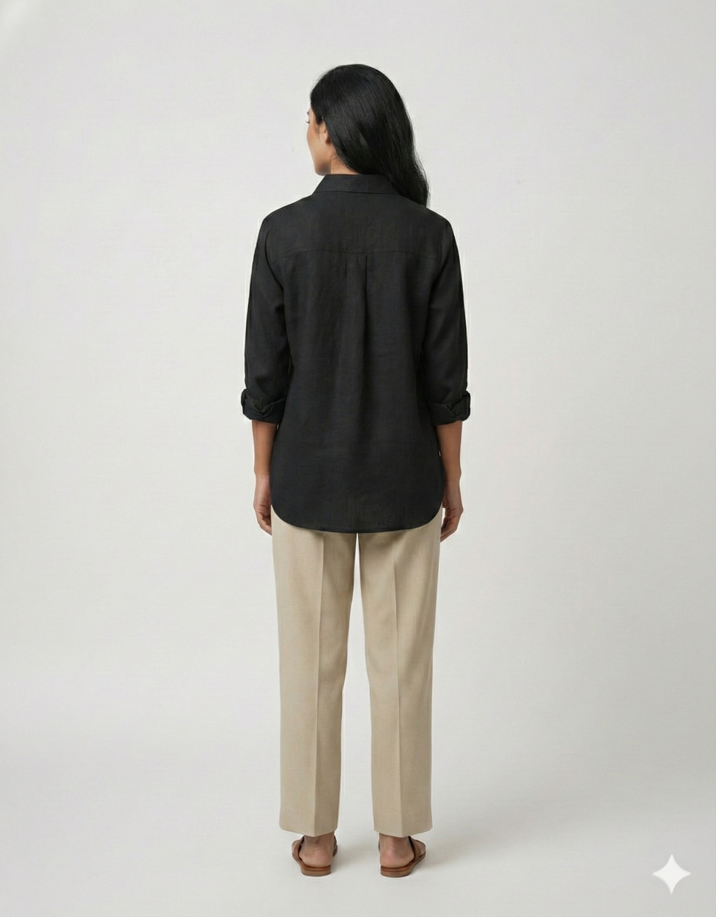 Black Geometric Moon Shirt