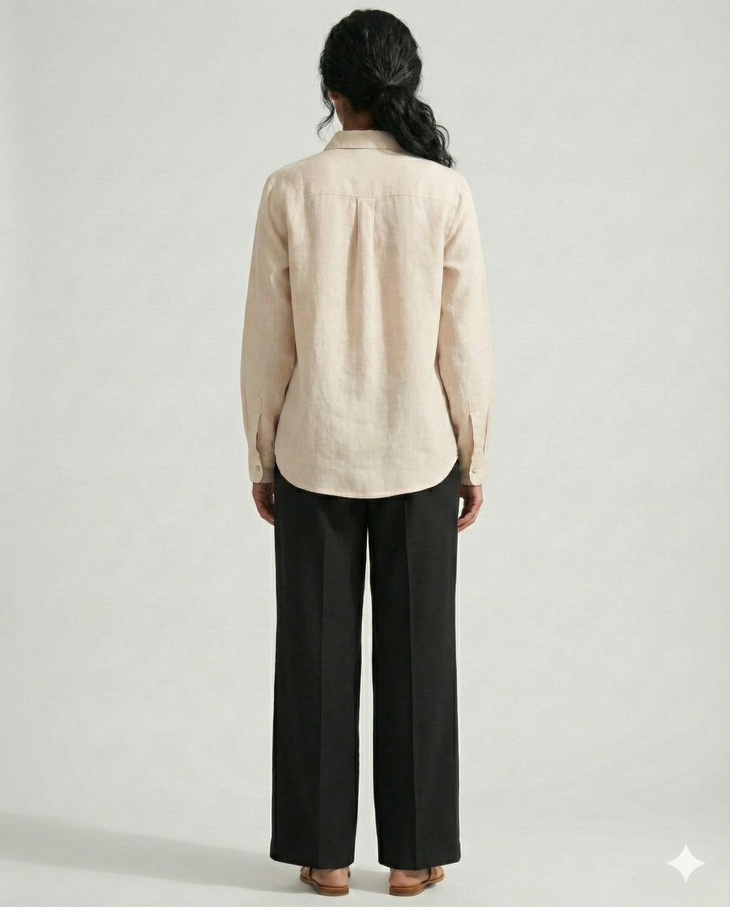 Beige Stardust Cotton Linen Shirt