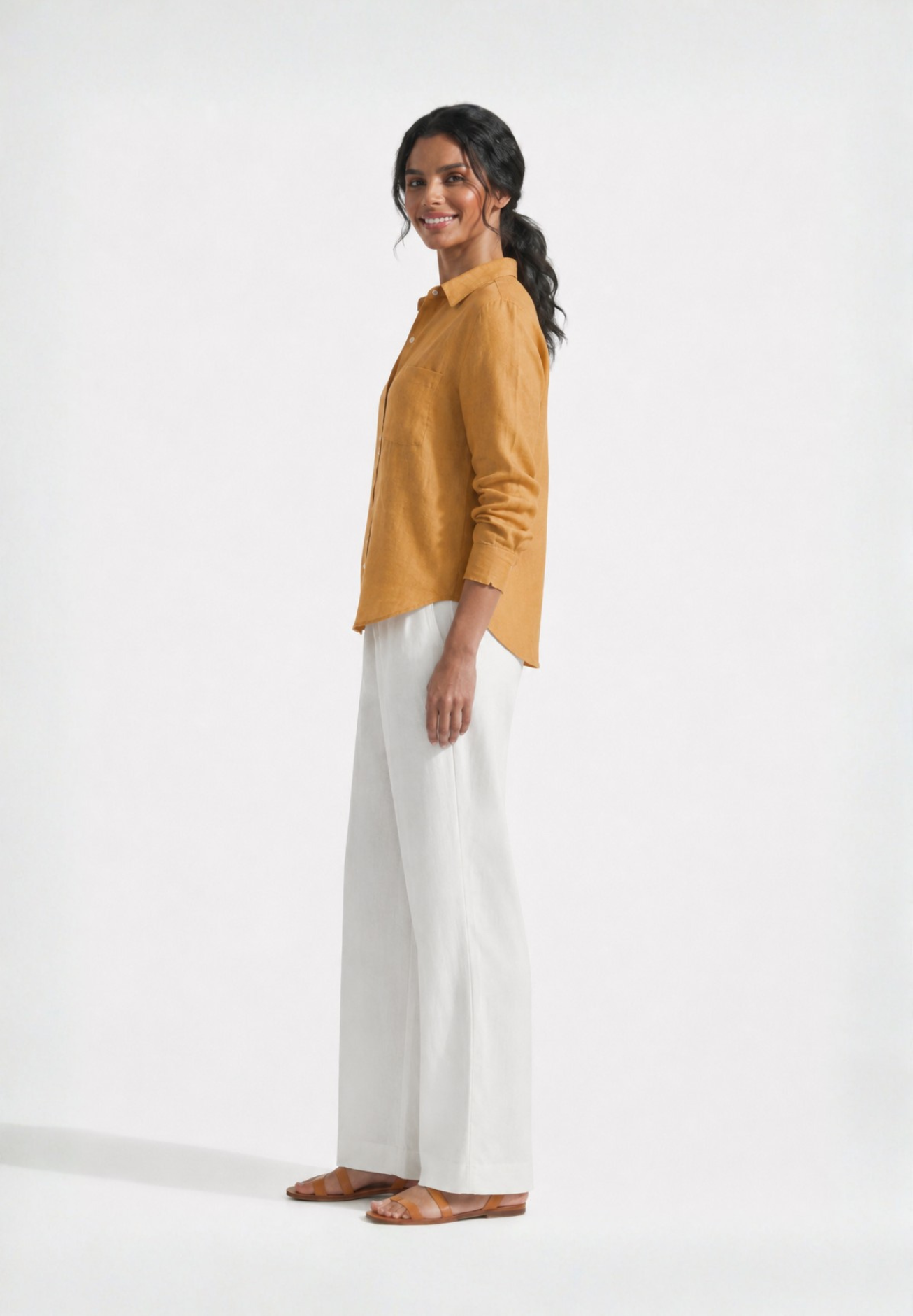 YELLOW COTTON SHIRT