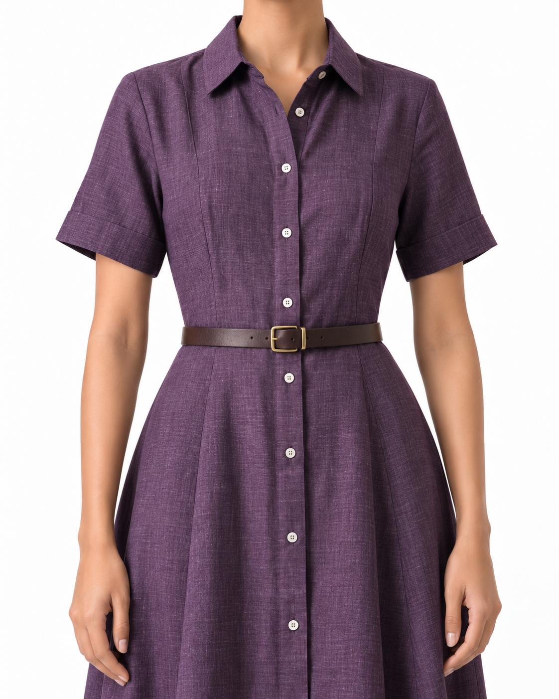Deep Purple Shirt Dress