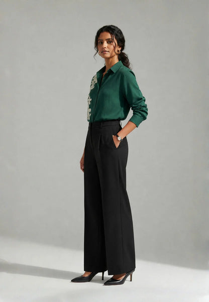 FOREST VERD SHIRT | FOREST GREEN EMBROIDERY SHIRT
