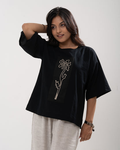 Midnight Bloom Embroidered Co-ord Set