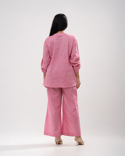 Rose Geometric Embroidered Co-ord Set