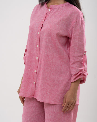Rose Geometric Embroidered Co-ord Set