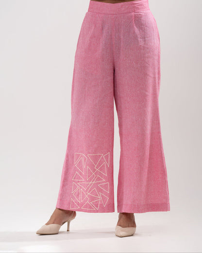 Rose Geometric Embroidered Co-ord Set