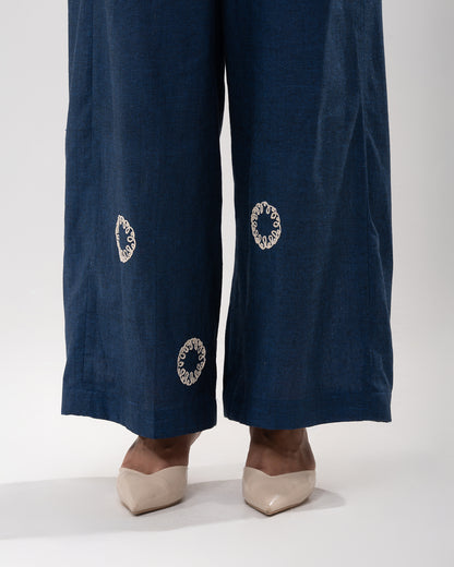 Indigo Medallion Embroidered Co-ord Set