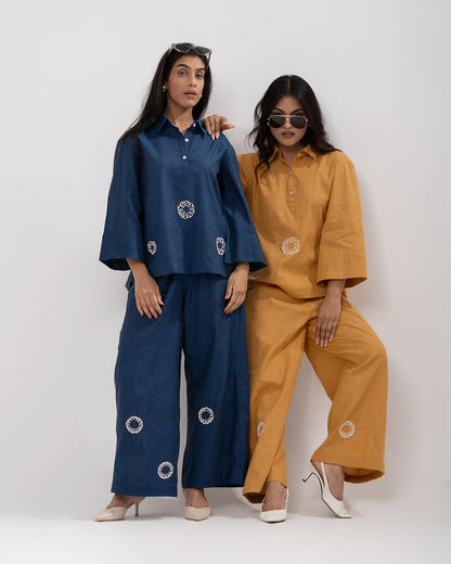Indigo Medallion Embroidered Co-ord Set