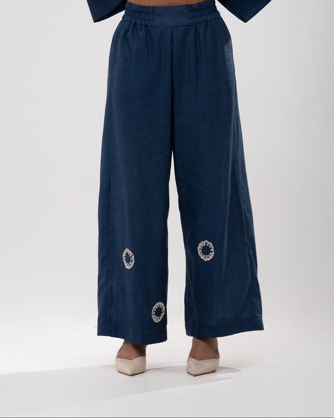 Indigo Medallion Embroidered Co-ord Set