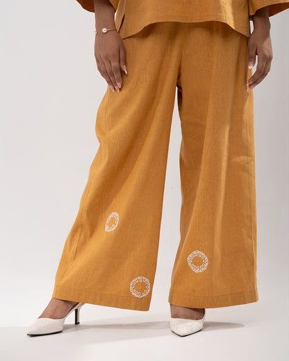 Golden Marigold Embroidered Co-ord Set
