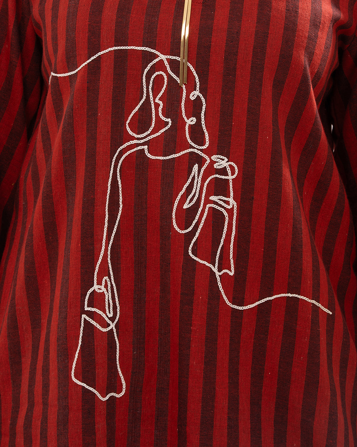 Rust-Red Striped Co-ord