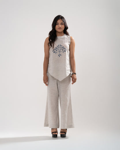 Natural Bloom Off-White Co-ord Set