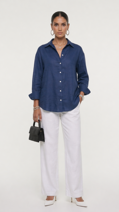 DENIM SHADE KHADI COTTON SHIRT
