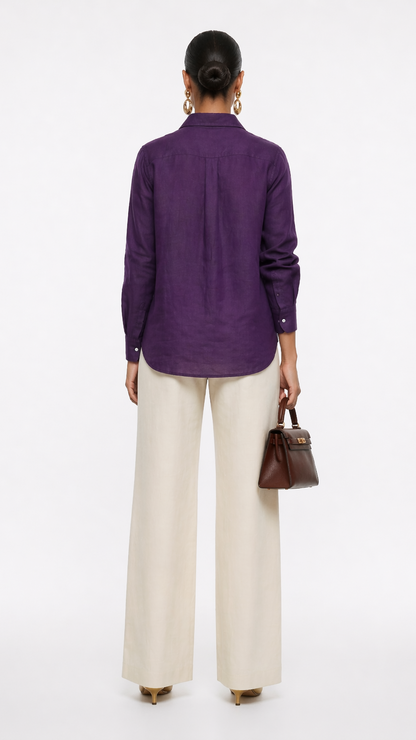 PURPLE KHADI COTTON SHIRT