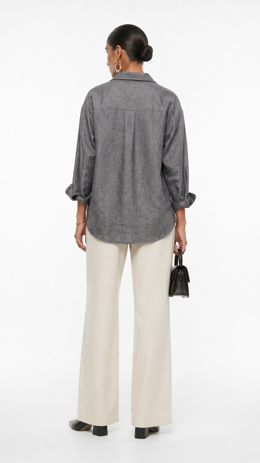 GREY KHADI COTTON SHIRT