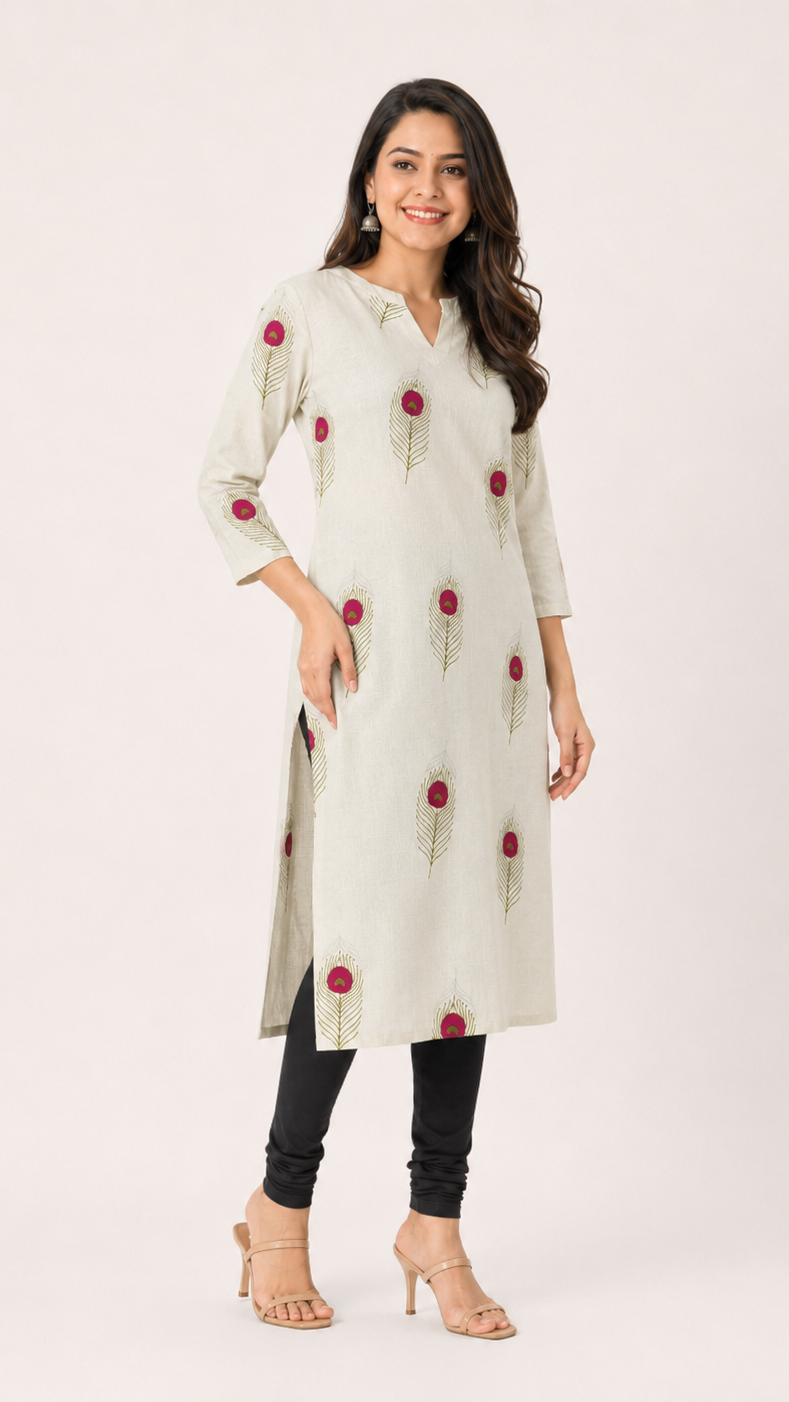 Mor Pankh Kurta Pure Cotton Kurta