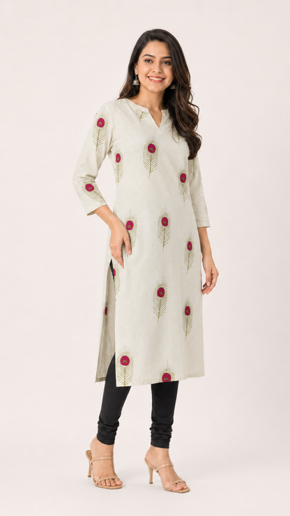 Mor Pankh Kurta Pure Cotton Kurta