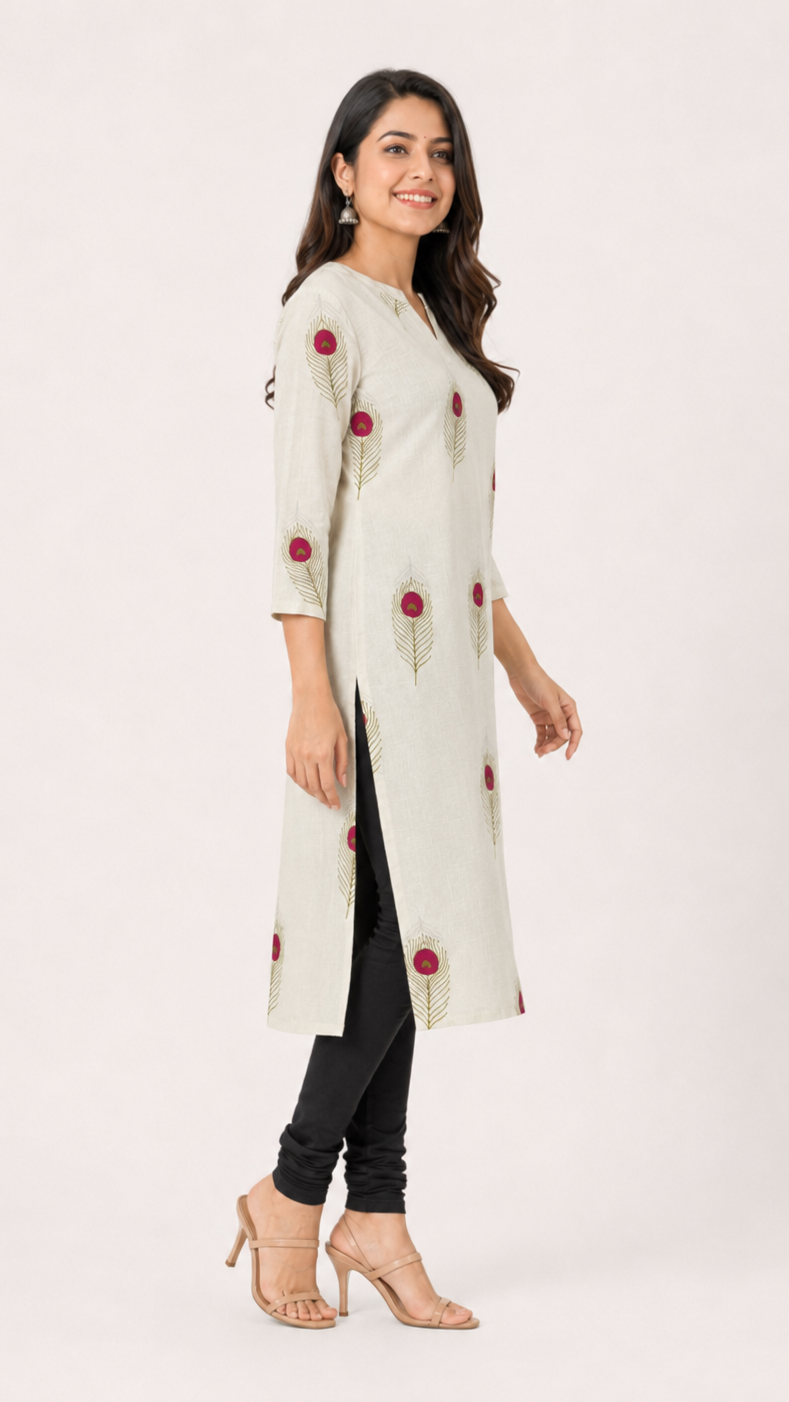 Mor Pankh Kurta Pure Cotton Kurta