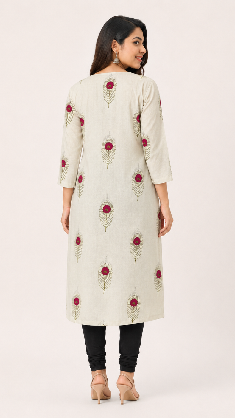 Mor Pankh Kurta Pure Cotton Kurta
