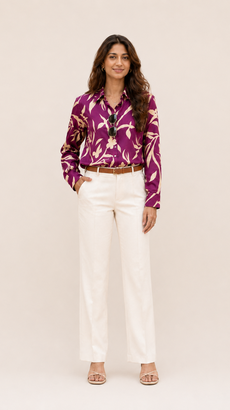 Viola Bloom Pure Cotton Shirt