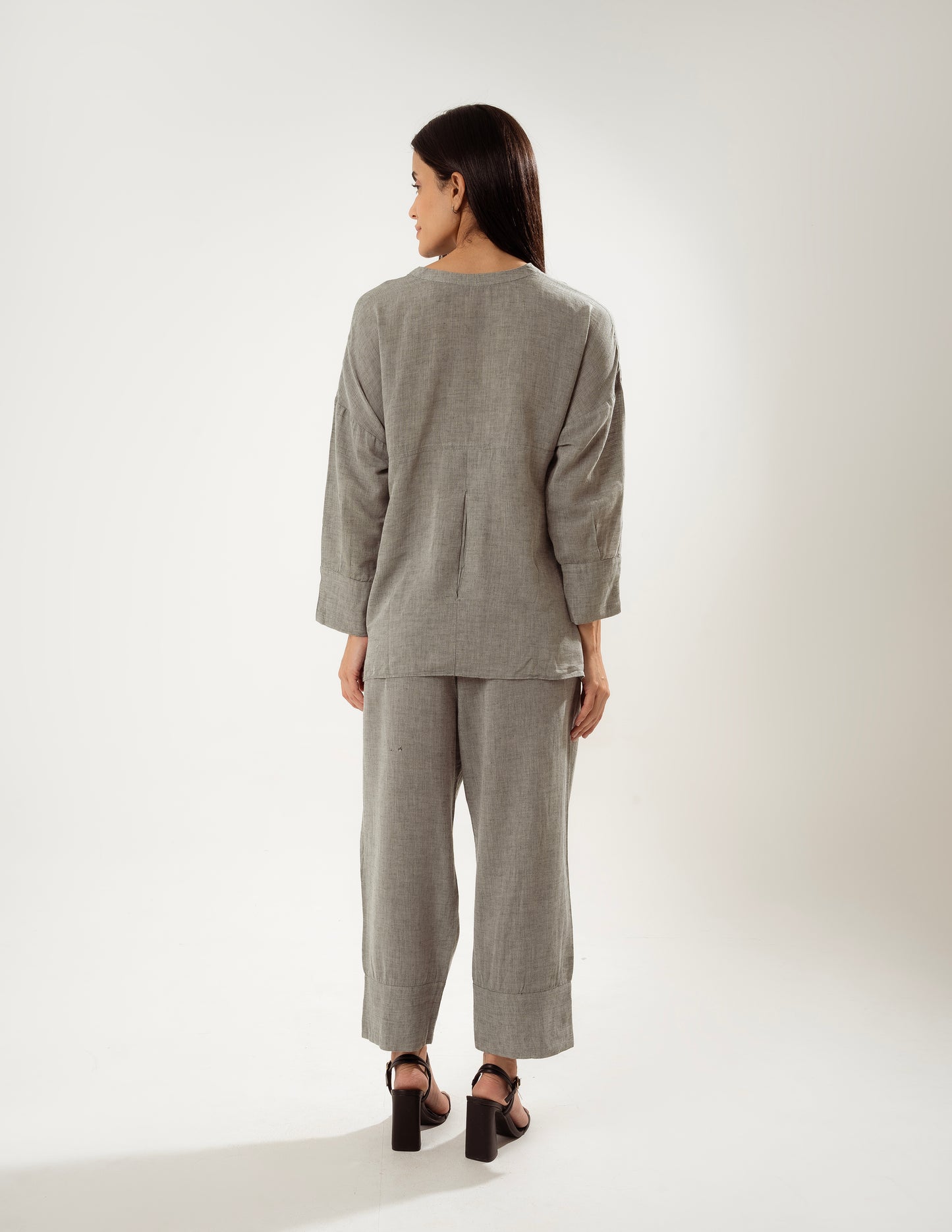 ETHEREAL SLATE LINEN CO-ORD SET