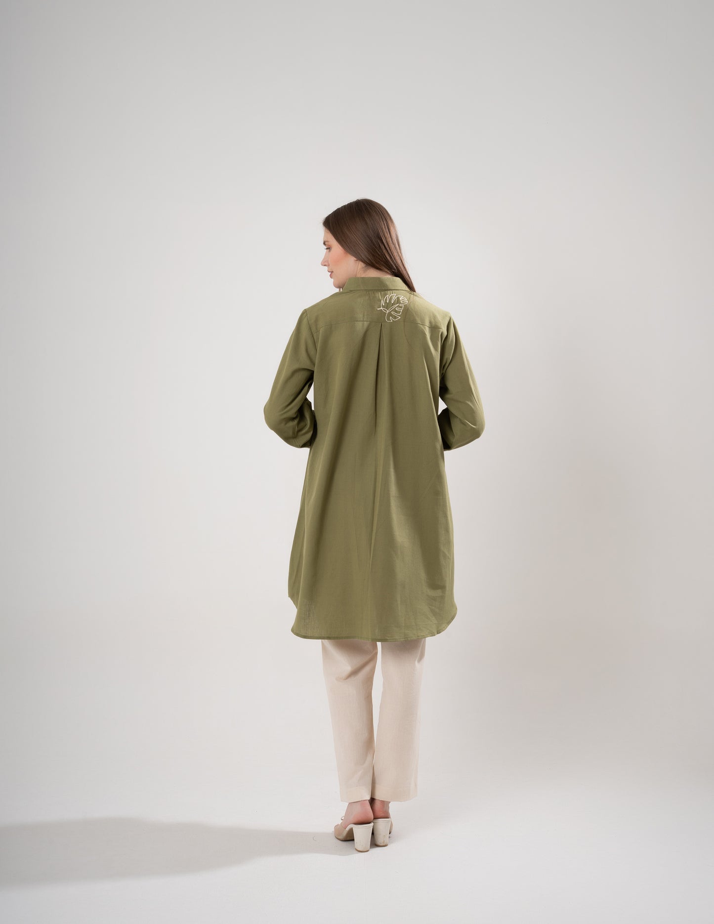 Grass linen blue Dress