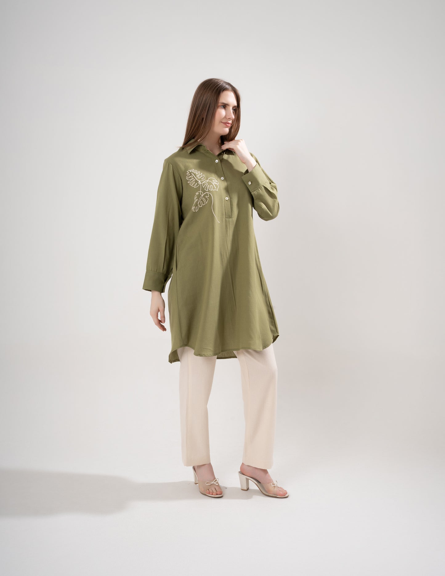 Grass linen blue Dress