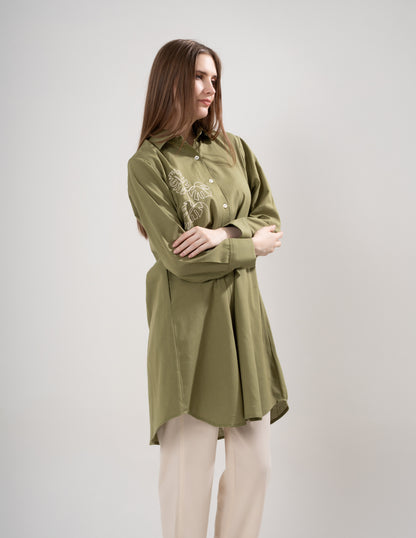 Grass linen blue Dress