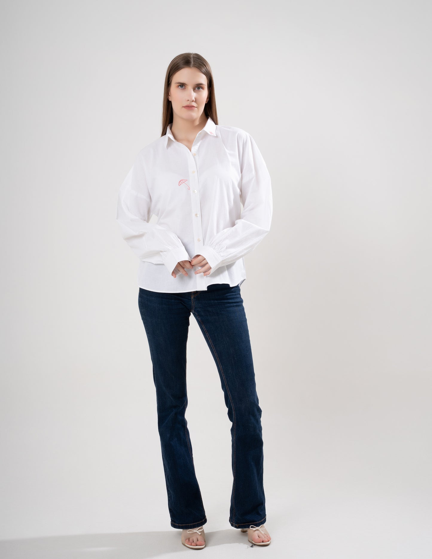 White pink Umbrella Shirt