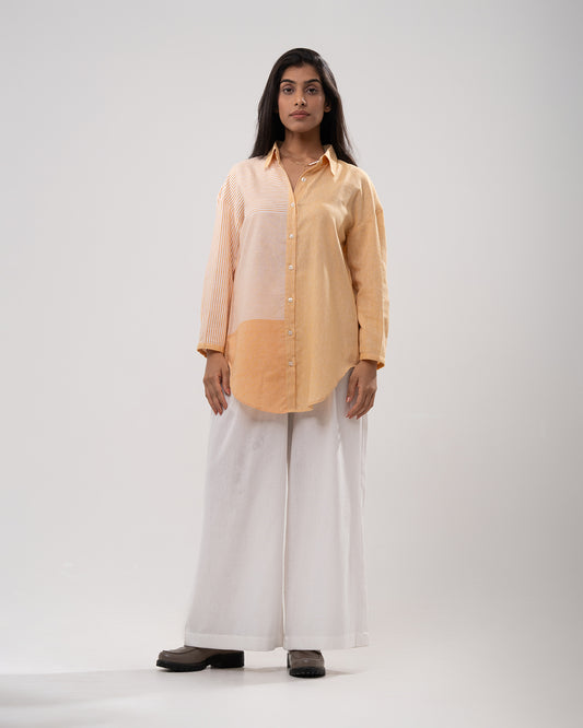 Sunset Patchwork Button Shirt