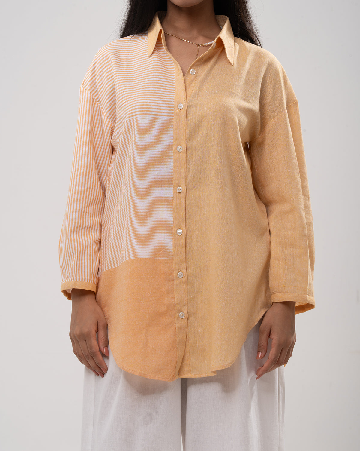 Sunset Patchwork Button Shirt