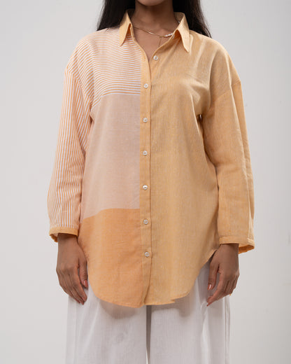 Sunset Patchwork Button Shirt