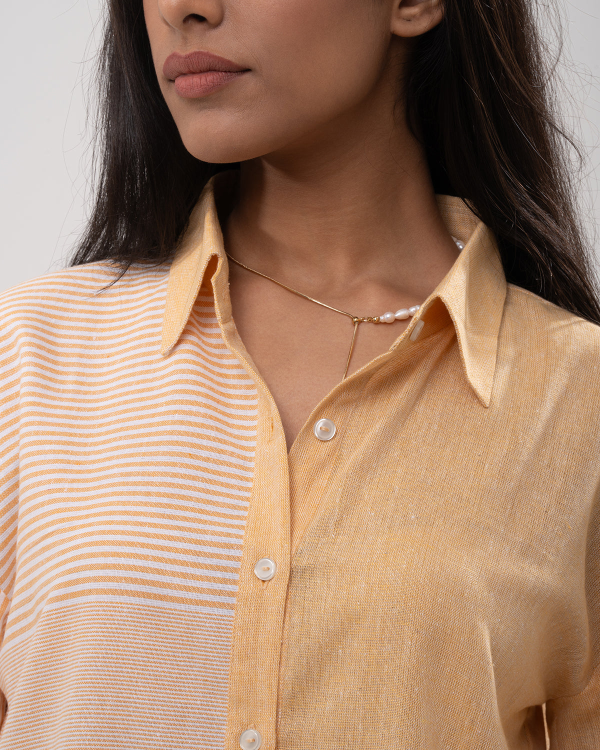 Sunset Patchwork Button Shirt